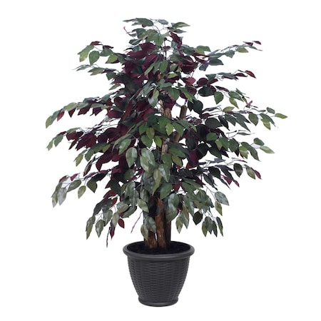 Dare2Decor 4 ft. Capensia Extra Full Bush in Gray Pot, Green & Red DA3254998